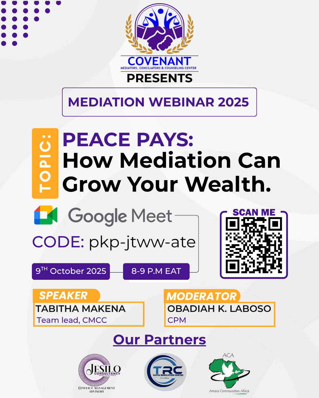 Mediation Webinar Poster